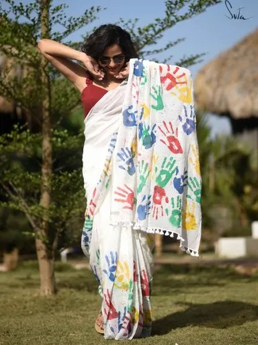 The Printed Saree for holi 2023